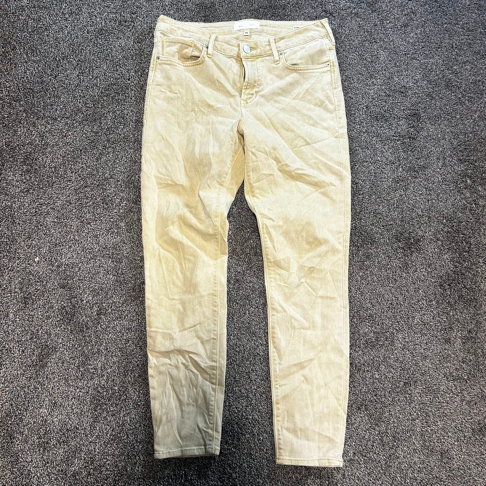 Dear John Jeans Women 29 Tan Excellent Mid Rise Slim Fit Tapered Denim - Picture 1 of 5